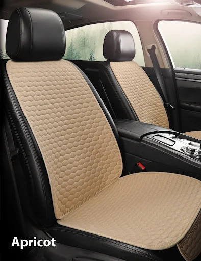 Title 3, Natural Linen Car Solid Color Seat Cushion, pro...