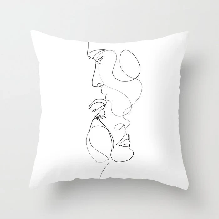 Fronha geométrica em preto e branco Adicione um toque de estilo moderno ao seu quarto. Conforto e design elegante para suas noites de sono. — foto 6