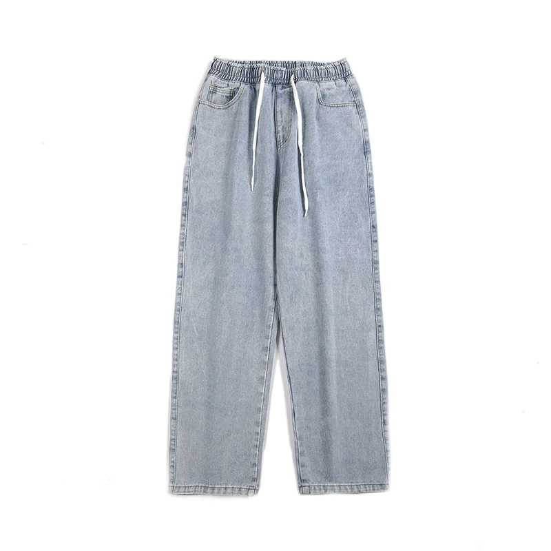 Elastische Taille Losse Rechte Vallende Mop Broek Comfortabele Stijlvolle Broek voor Dames Perfect voor een Casual en Relaxte Look Ideaal voor Dagelijks Gebruik — foto 3