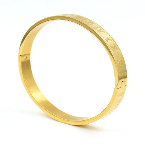 Title 6, Pulseira de aço inoxidável do alfabeto romano punk
