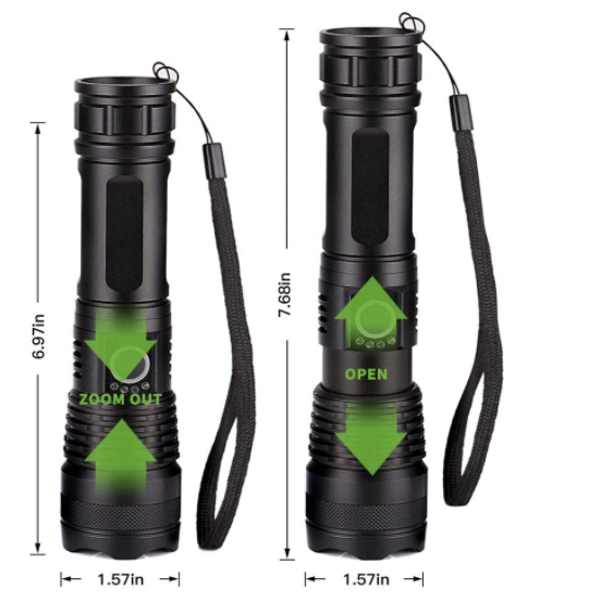 Title 5, Powerful LED Telescopic Zoom USB Charging Outdo...