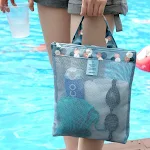 Summer Swimming Beach Bag Swimwear Mesh Storage Bag. Lightweight, breathable and perfect for storing wet swimwear and be — photo 6