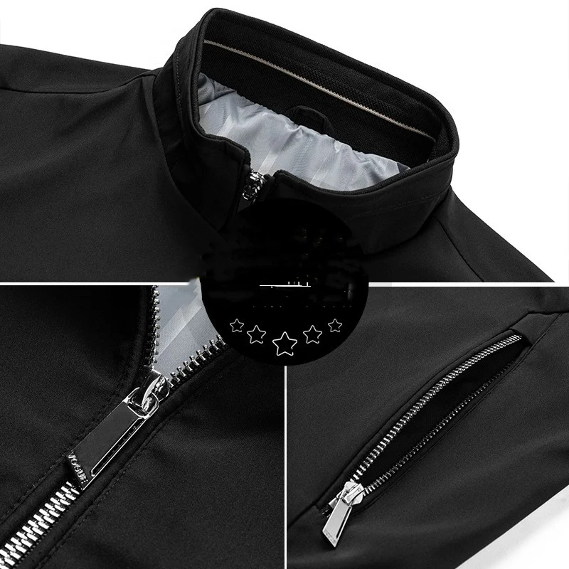 Title 6, Chaqueta de hombre con cuello alzado. Elegancia...