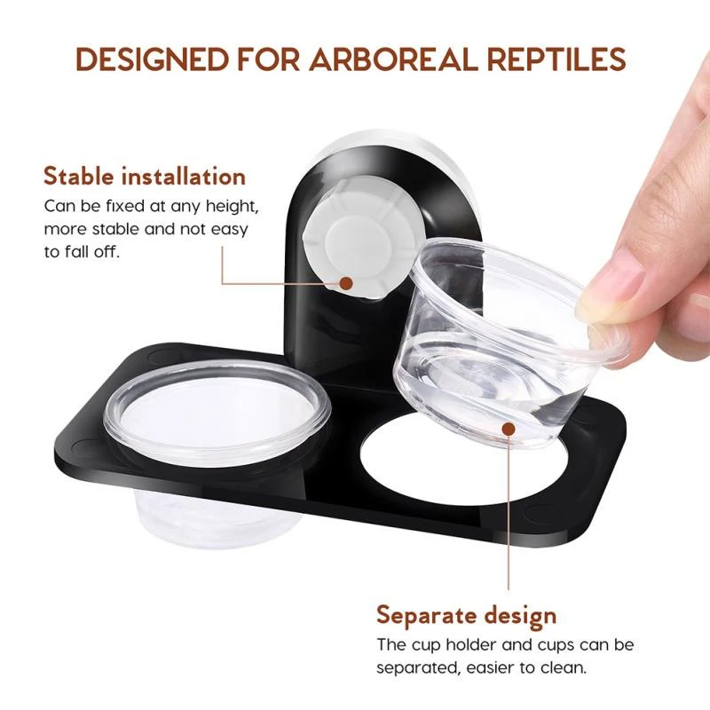 Title 7, Reptile Water Bowl Gecko Feeder Dish Fogger Con...