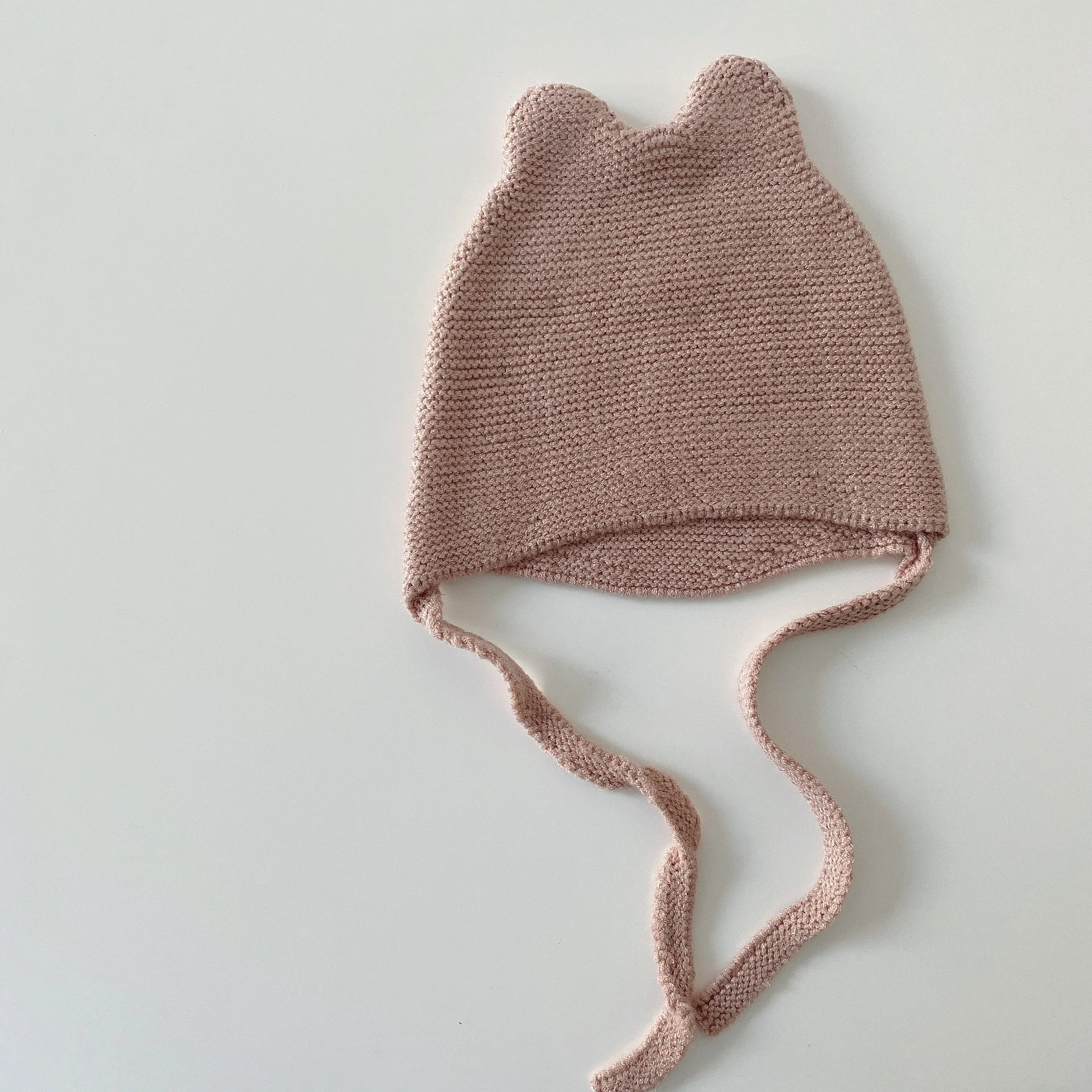Gorro de bebê estilo coreano, chapéu de lã infantil em quatro cores, macio e quentinho, ideal para proteger a cabeça do seu filho no inverno. — foto 8