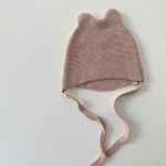 Gorro de bebê estilo coreano, chapéu de lã infantil em quatro cores, macio e quentinho, ideal para proteger a cabeça do seu filho no inverno. — foto 8