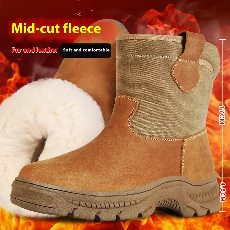 Warm Fur Integrated Wool Boots Waterproof Non-slip Platform Cotton Shoes — photo 6