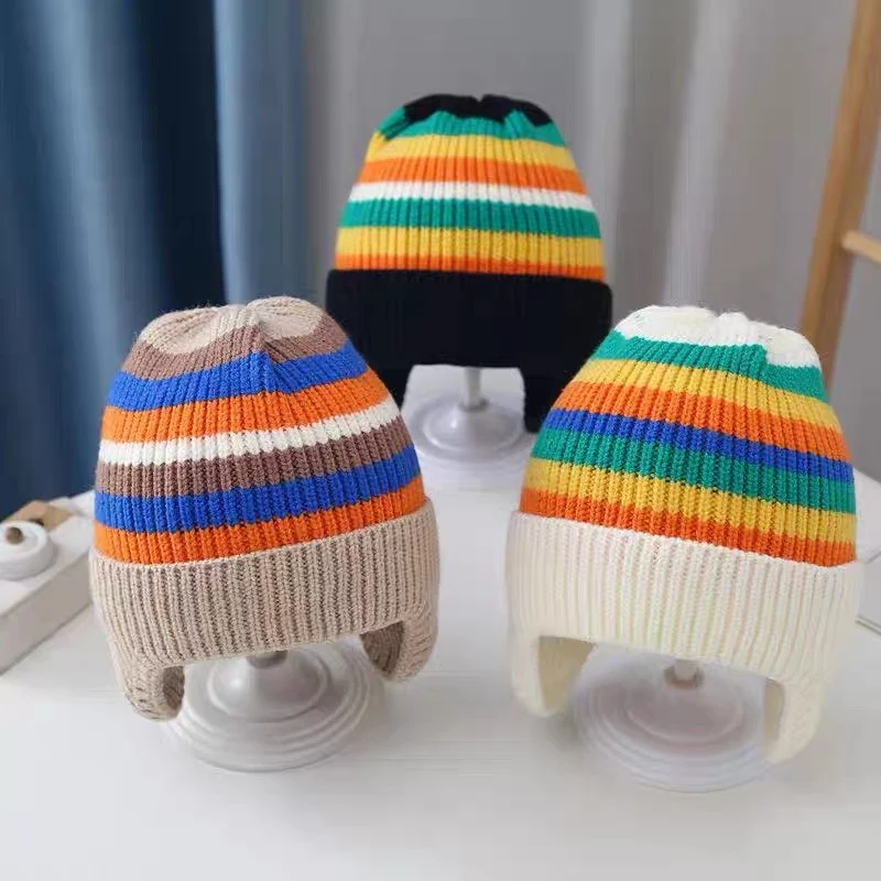 Title 3, Girls Knitted Wool Keep Warm Earmuffs Hat