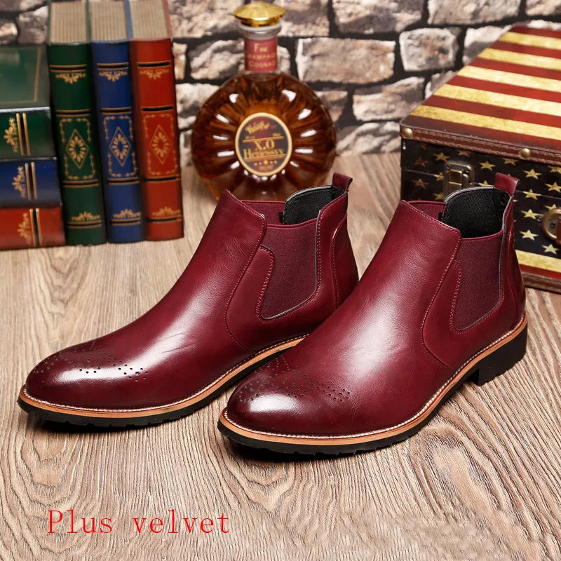 Title 5, Retro uitgesneden Martin boots voor heren, warm...