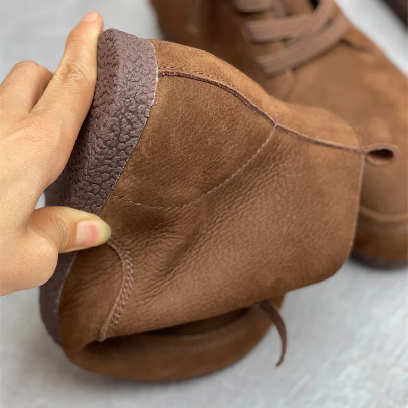 Title 10, Handmade Soft Sole and Soft Face Womens Ankle ...