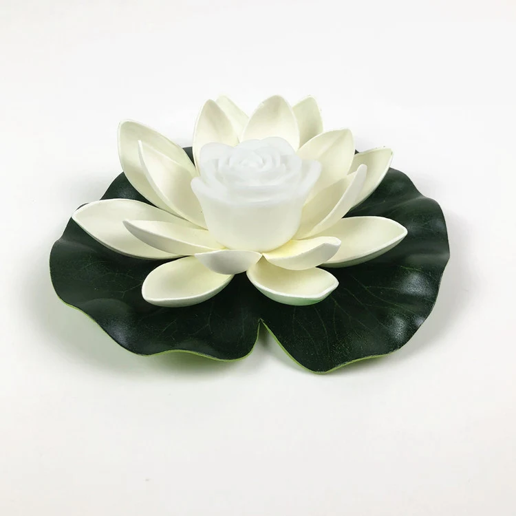 Title 2, LED Lotus Lamp for serene spaces. Emits warm, r...