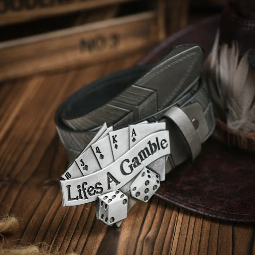 Title 4, Punk Leather PU Leather Denim Trend Belt, a ver...