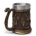 Personalized Viking Skull Wine Cup Stainless Steel Liner Resin. Drink your wine in style with this durable, unique and i — photo 10
