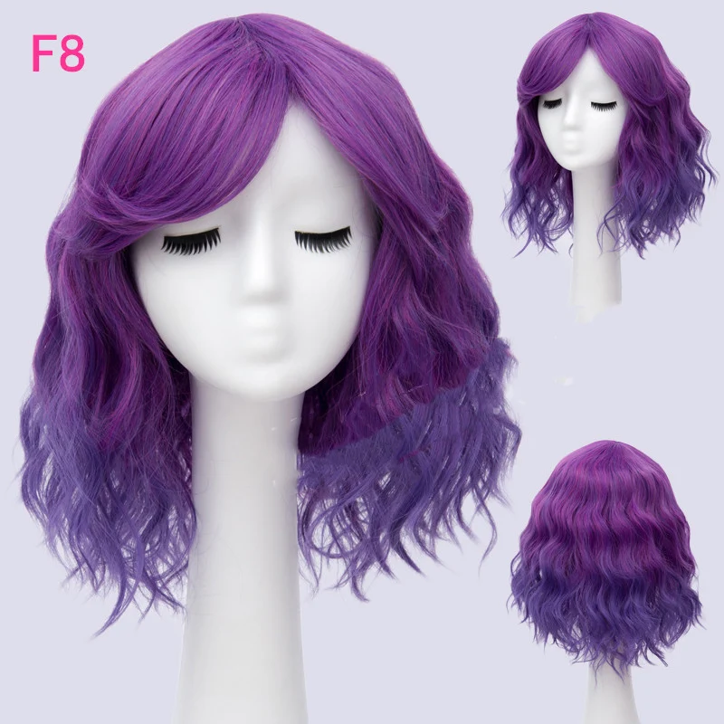 Color Short Curly Corn Perm Cosplay Wig. Comfortable, easy to wear wig for costume parties, cosplay, and fun. Get the pe — photo 13