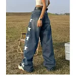 Zomer Retro Design XINGX Jeans Dames, losse high waist straight-leg wide-leg broek. Comfortabel en stijlvol. — foto 13