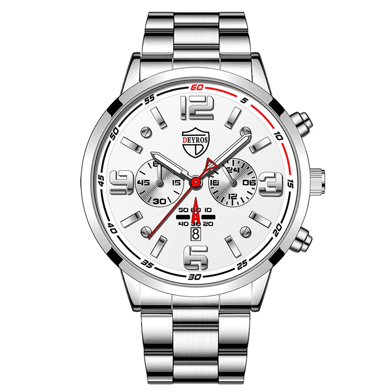 Reloj de cuarzo luminoso con calendario para hombre, correa de acero, ideal para el día a día, duradero y elegante. — foto 1