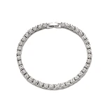 Pulseira cubana punk versátil com uma fileira de diamantes para mulheres. Use-a em qualquer ocasião e eleve seu estilo. — foto 3
