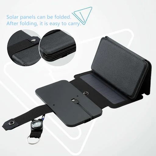 Title 3, Outdoor Folding Solar Panel Charger Portable 5V...