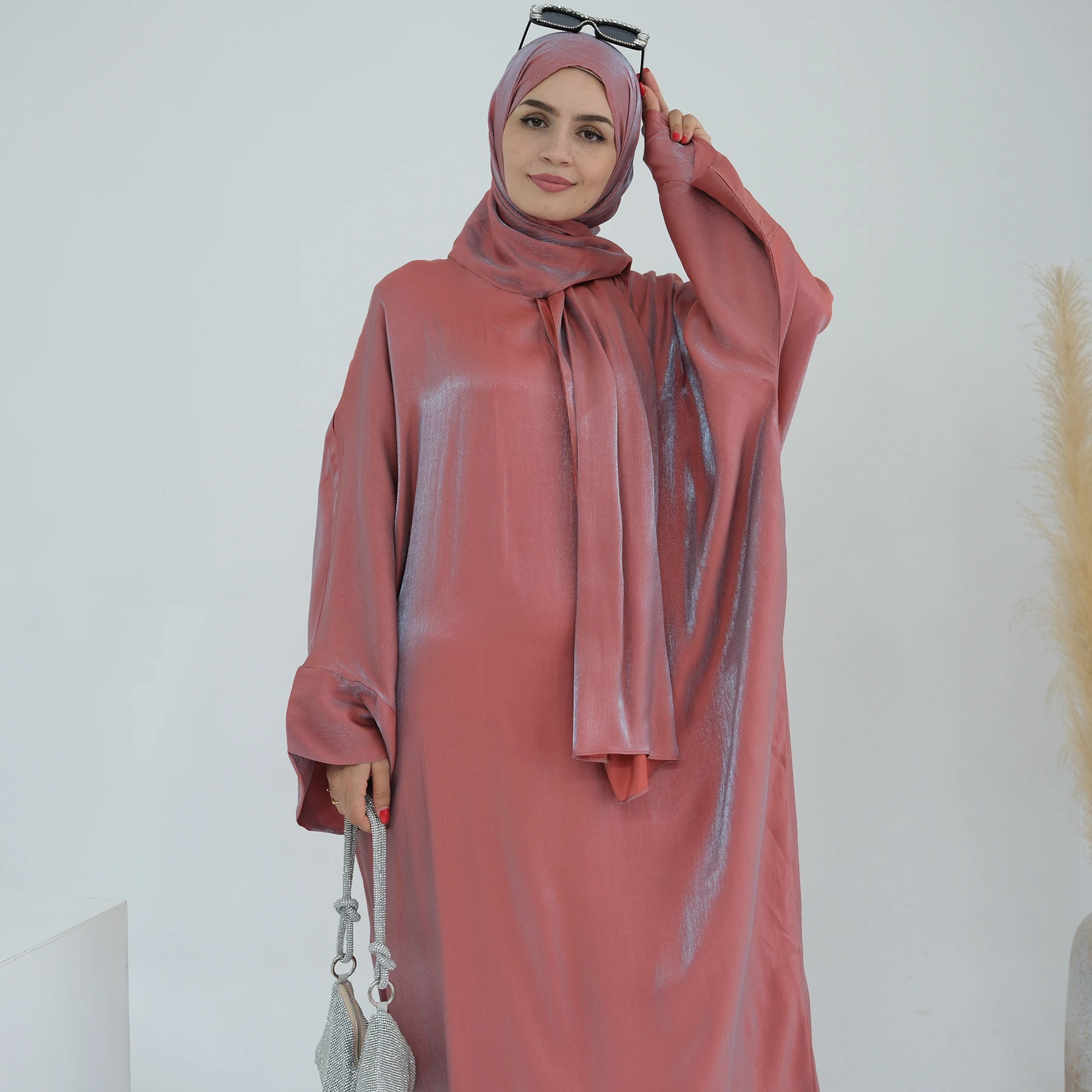 Title 5, Puff Sleeve Colorful Cardigan Dress
