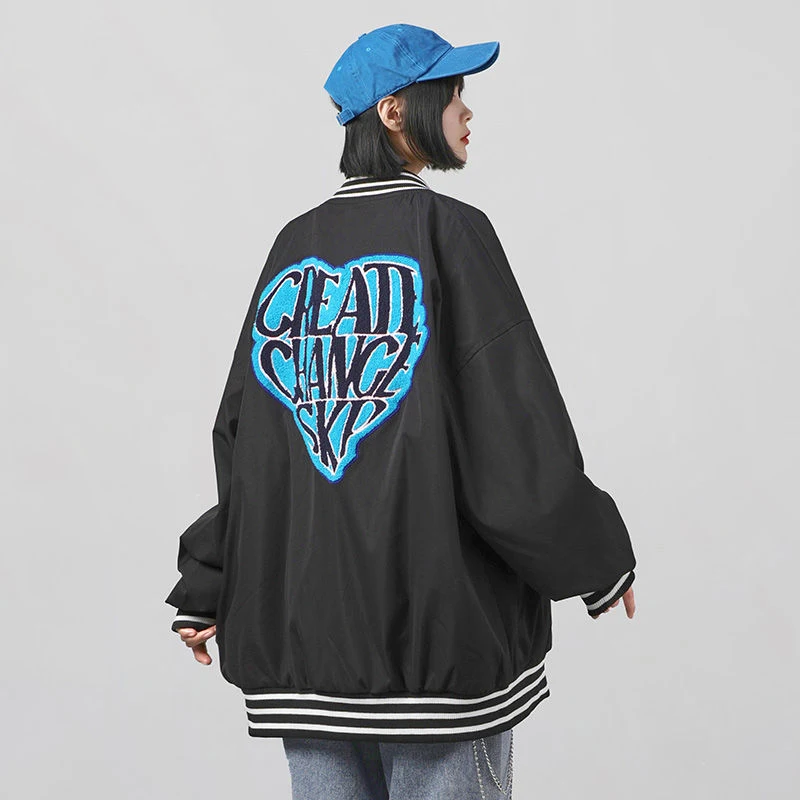 Korean Style Loose Love Country Tide Street BF Jacket. A comfortable, fashionable jacket with a relaxed fit, perfect for — photo 2