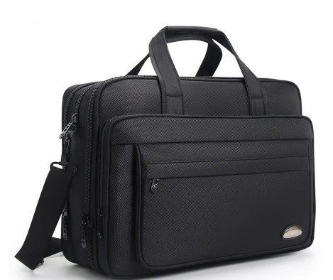 Large Capacity Men's Business Canvas Briefcase, Portable, perfect for professionals and business trips, durable and styl — photo 1