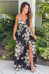 Abito floreale da donna con scollo a V e stampa, elegante e versatile, perfetto per ogni occasione, leggero e femminile, comfort assicurato. — foto 26