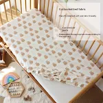 Newborn Cotton Knitted Crib Fitted Sheet Soft, breathable, and safe for your baby. Provides comfort and a peaceful night — photo 3