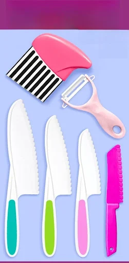 Title 16, Wave Cutting Board Plastic Fruit Knife Set. Eff...