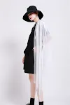 Short-Sleeved Women'S T-Shirt Top Korean Style Niche Design Sense Stitching Organza Round Neck Top Female Summer — photo 4