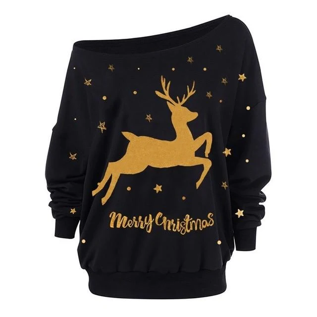 Camiseta feminina de manga longa com estampa de Natal, outono e inverno, perfeita para o dia a dia e presentear na Amazon — foto 15