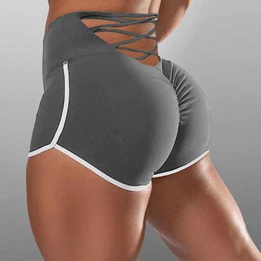 Title 2, Shorts de yoga femininos de cor pura para o ver...