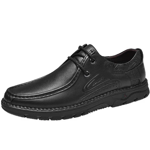 Title 3, Top Layer Cowhide Low-Top Casual Leather Shoes....