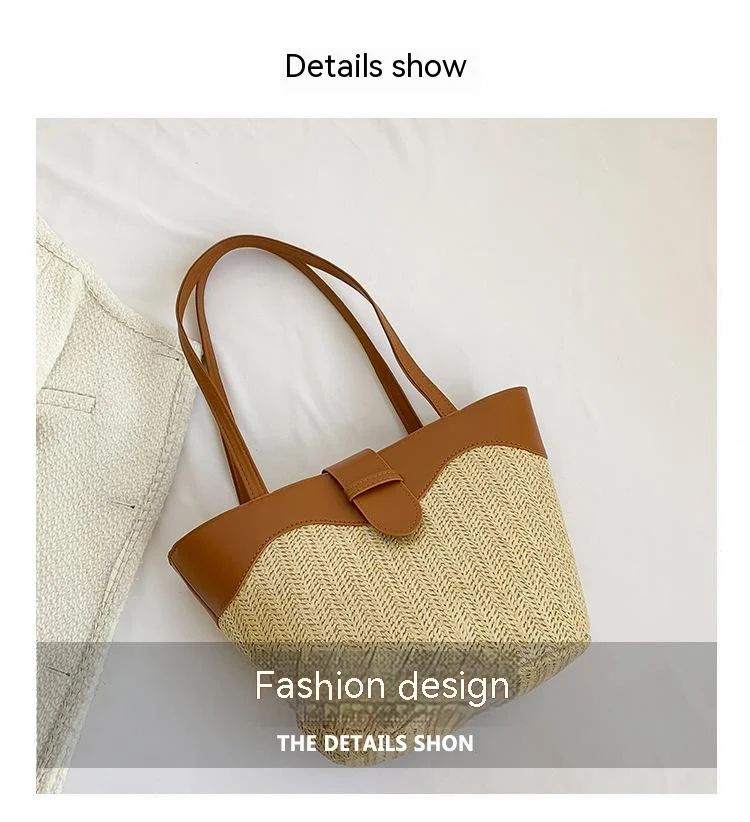 Title 2, Bolso de mano patchwork de moda para mujer, gra...