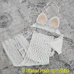 Push up white threepiece set
