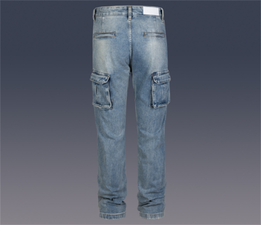 Title 4, Jeans retas brancas masculinas, lavadas e polid...