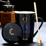 Household fashion simple ceramic mug with lid, perfect for hot and cold drinks, easy to clean and use, making it ideal f — photo 22