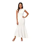 Jupe crayon slim mode col rond effet galbant idéal pour une silhouette élégante et féminine. Parfait pour toutes les occasions. — photo 2