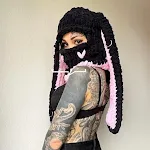 Pink red rabbit ears