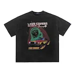 T-shirt uomo stile retrò, lavato e con stampa street, manica corta, vestibilità ampia. Comfort e stile casual. — foto 3