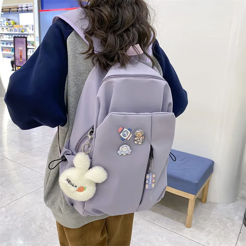 Title 11, New Girls Simple Solid Color Backpack. Lightwe...