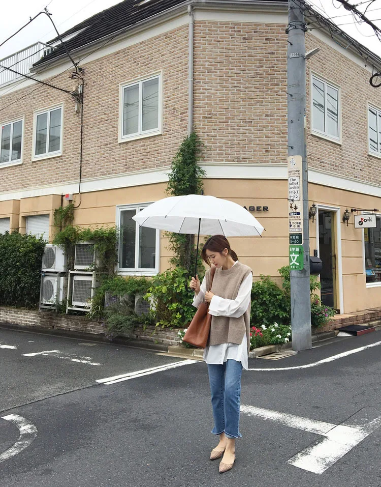 Title 1, Korean Style Loose Lazy Split Sweater Vest