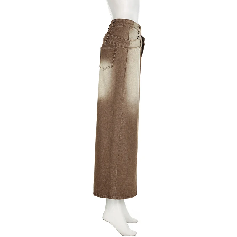 Title 8, Vestido recto tipo sheath con cintura irregular...