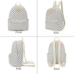 Women's Classic Checkered Vintage Backpack Spacious and Stylish Perfect for Daily Use and Travel Retro Design Timeless C — photo 18