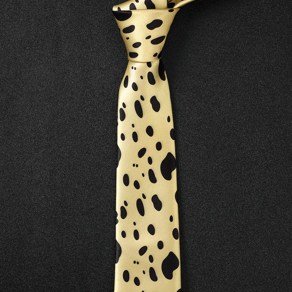 Title 3, Mens Polyester Yellow Spotted Tie. Elevate you...