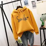 Sudadera holgada estampada de manga larga con cuello redondo simple para mujer — foto 10