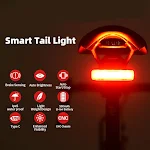 Lanterna traseira para bicicleta com almofada de assento e suportes duplos. Perfeita para pedalar à noite, garantindo visibilidade e segurança. — foto 4