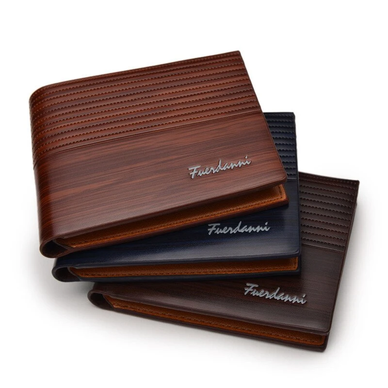 New Casual Men's Short Embossed Wallet Horizontal Creative Thin Design, Compact and Lightweight for Everyday Carry — photo 2