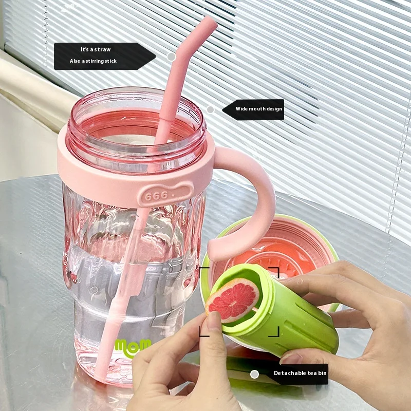 Title 2, Minimalist Water Cup with Straw Large Capacity ...