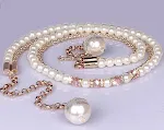 Double chain pearlpink cryst