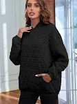 Suéter con capucha de color liso para mujer, ideal para otoño. Disfruta de calidez y estilo con este jersey holgado y cómodo para cualquier ocasión. — foto 9